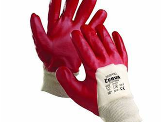 Handschoen PVC rood Redpoll ademend mt10